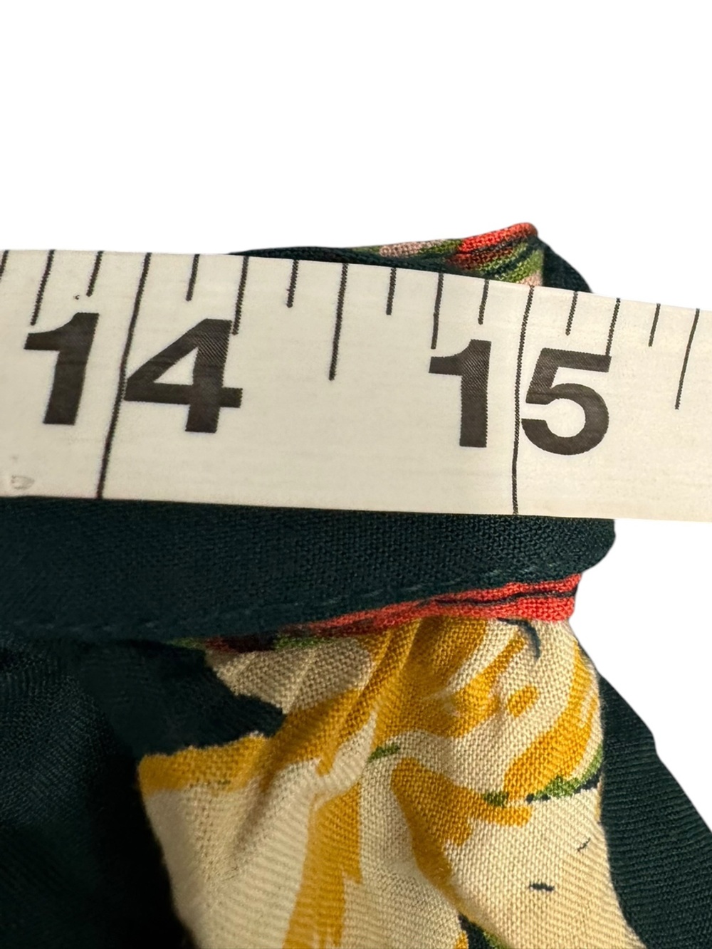 Patrons of Peace Teal Floral Maxi Skirt. Size Large - Picture 5 of 8